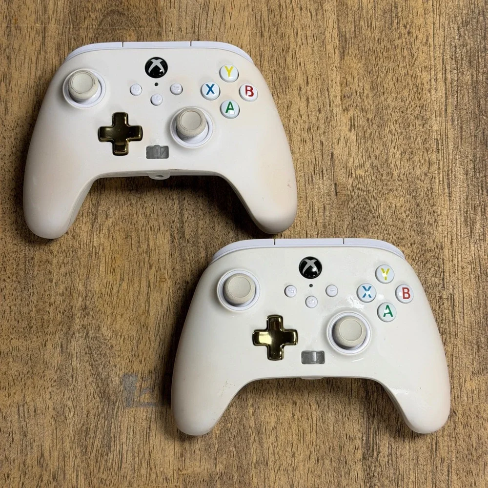 PowerA Wired Controllers for Xbox Series X/S Xbox One PC White Gold 2 Pack